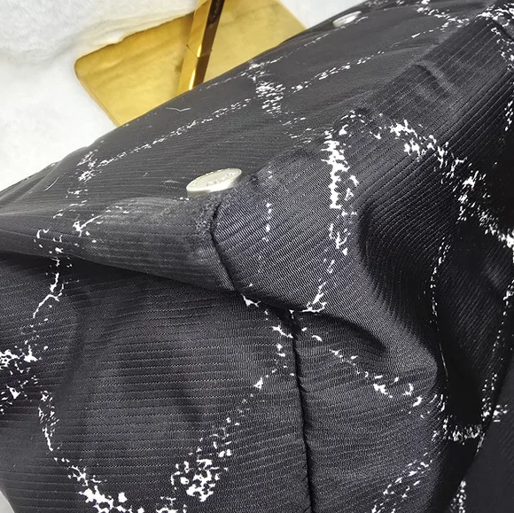 Chanel Authentic Women's Luxury Bag Travel Line Tote Printed Black Nylo… - Picture 11 of 16